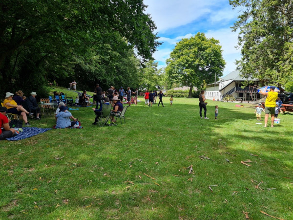 Families enjoying activities